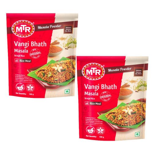 MTR Vangi Bhath Powder (Bundle of 2 x 100g) - Sale Item [BBD: 31 December 2024]