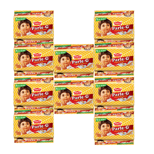 Parle G Gluco Biscuits (Bundle of 10 x 80g)
