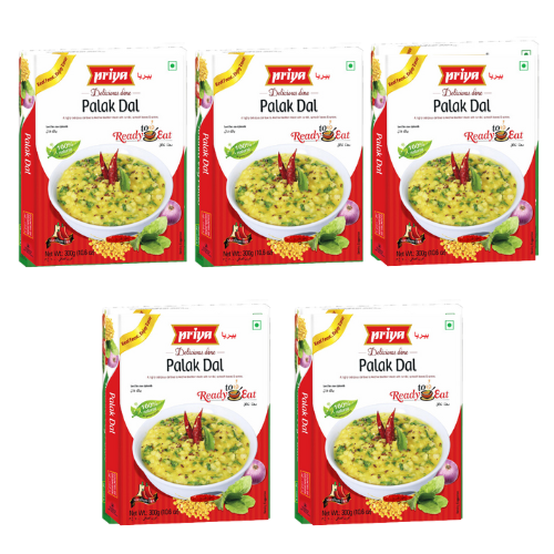 Priya Ready to Eat Palak Dal (Bundle of 5 x 300g)