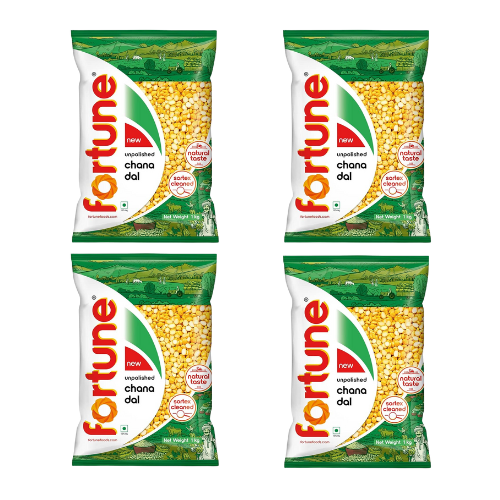 Fortune Chana Dal / Bengal Gram (Bundle of 4 x 500g) - 2Kg
