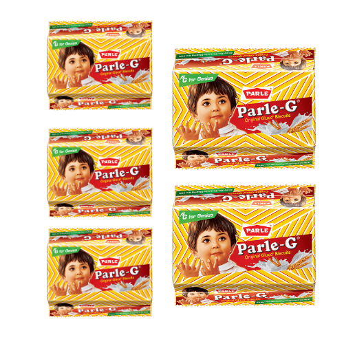 Parle G Gluco Biscuits - (Bundle of 5 x 80g)
