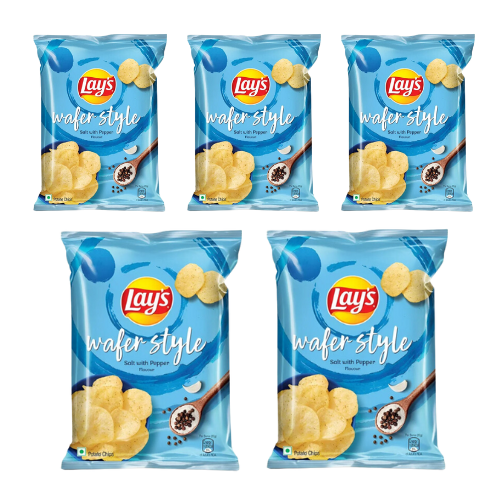 Lay's Classic Salt & Pepper Crisps (Bundle of 5 x 52g) - Sale Item [BBD: 17 October 2023]