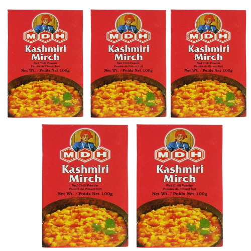MDH Kashmiri Mirch Powder (Bundle of 5 x 100g)