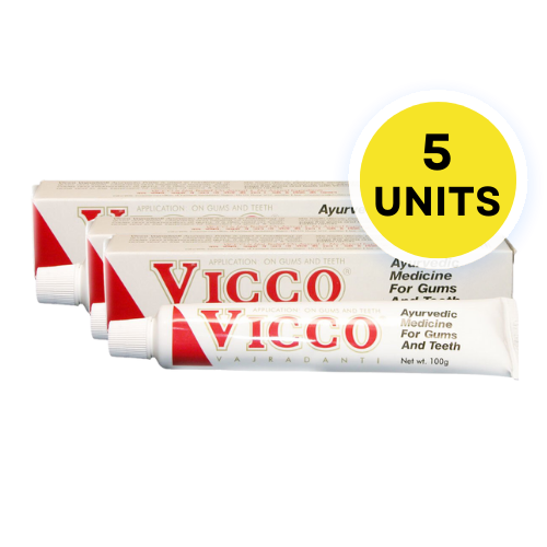 Vicco Vajradanti Toothpaste (Bundle of 5 x 100g)