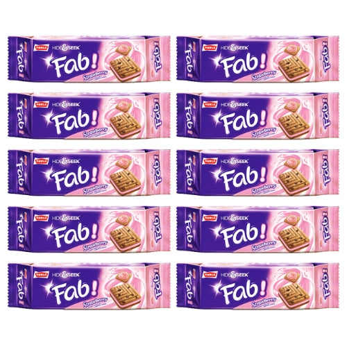 Parle Hide and Seek Fab Strawberry (Bundle of 10 x 112g) - Sale Item [BBD:  24 November 2026]