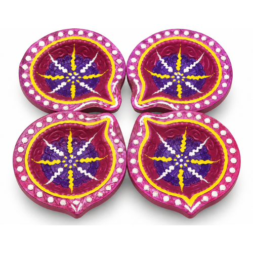 Fancy Diwali / Deepavali Diya [GR] (Pack of 4)