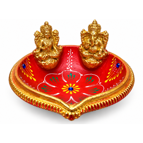 Fancy Diwali / Deepavali Laxmi Ganesh Diya [R-2] (1pc)