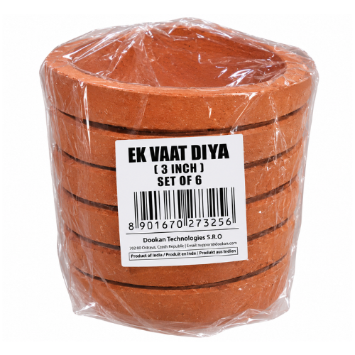 Clay Diwali / Deepavali Diya 3 inch (Pack of 6)