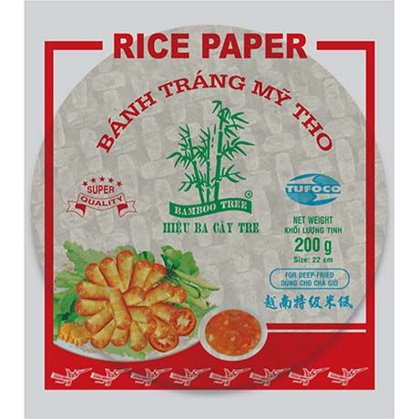 Bamboo Tree Rice Paper Round Spring Roll (22 cm) (1pc)