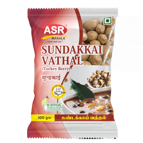 ASR Sundakkai / Chundakkai Vathal (Turkey Berry) (100g) - Sale Item [BBD: 19 May 2026]