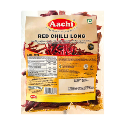 Aachi Dried Red Chillies Long (100g)