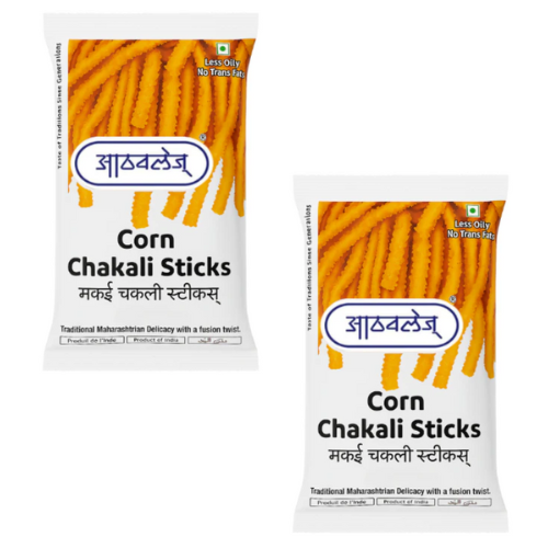 Athavale Corn Chakali Sticks- Sale Item [BBD: 22 March 2026] (Bundle of 2 x 200g)