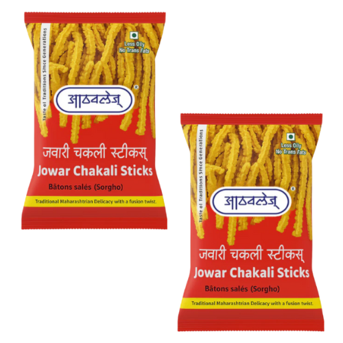 Athavale Jowar / Sorgham Chakali Sticks -- Sale Item [BBD: 22 March 2026] (Bundle of 2 x 200g)