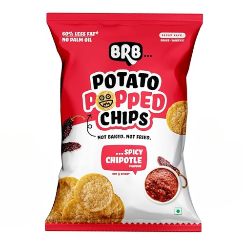 BRB Potato Popped Chips - Spicy Chipotle Flavour (48g)