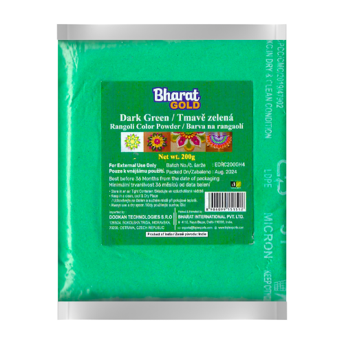 Buy Dark Green Rangoli Colour Powder (200g) Online at Best Price in Europe