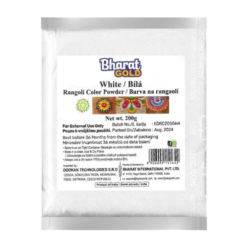 White Rangoli Colour Powder (200g)