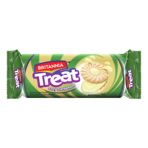 Britannia Treat Sandwich Biscuit Cardamom Flavour (100g)