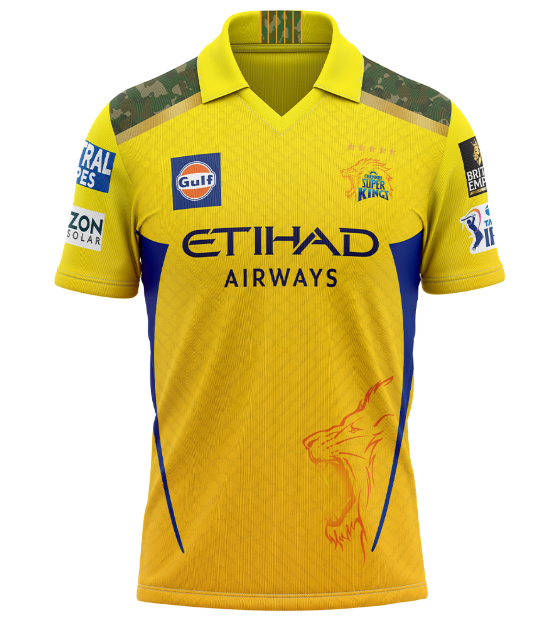 IPL 2025 Chennai Super Kings Team Fan Edition Replica Jersey - XL (1pc)