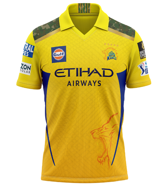 IPL 2025 Chennai Super Kings Team Fan Edition Replica Jersey - XL (1pc)