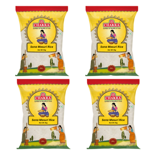 Chakra Sona Masoori Rice (Bundle of 4 x 5kg)