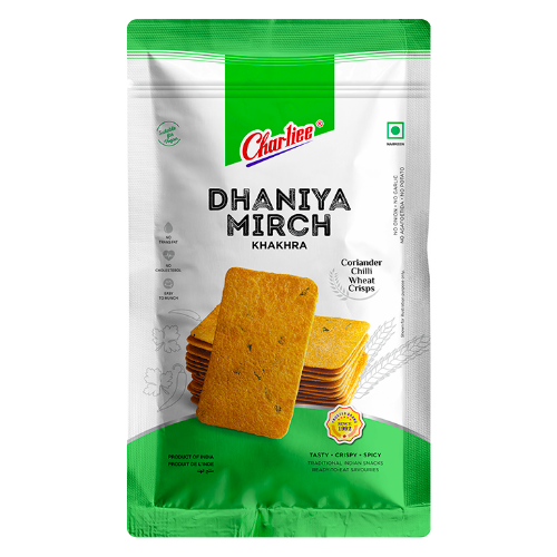 Charliee Mobile Dhania Mirch / Coriander Chilli Khakra (150g) - Sale Item [BBD: 31 March 2026]
