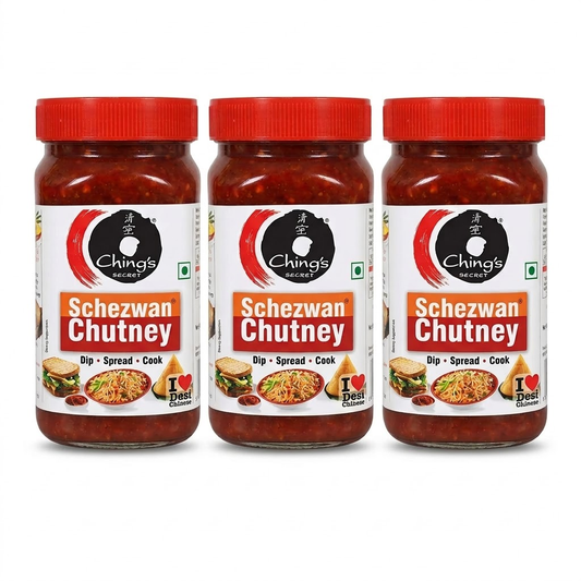 Chings Secret Schezwan Chutney (Bundle of 3 x 1kg) - Sale Item [BBD: 06 November 2026]