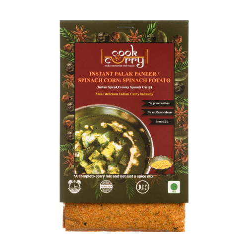 Cook Curry Instant Palak Paneer / Spinach Corn / Spinach Potato Curry Mix (35g)