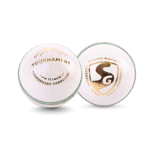 SG Tournament White Cricket Leather Ball (1pc)