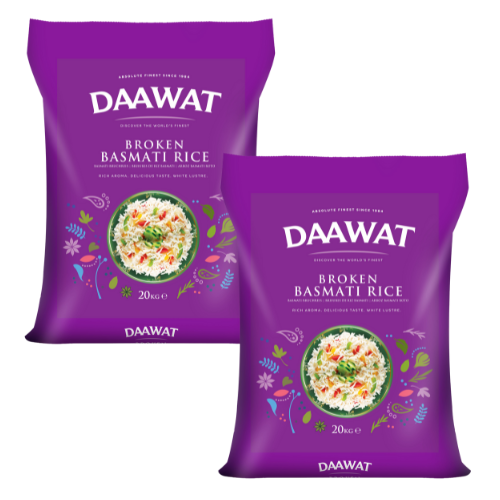 Daawat Broken Basmati Rice (Bundle of 2 x 20kg) - 40kg