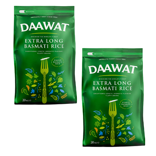 Daawat Extra Long Basmati Rice (Bundle of 2 x 20kg) - 40kg