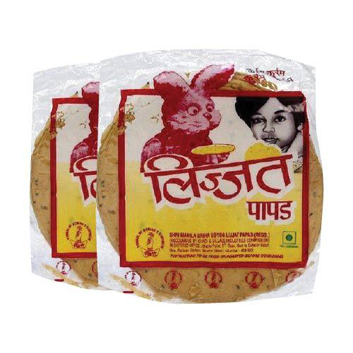 Lijjat Papad / Papadum - Punjabi Masala (Bundle of 2 x 200g)
