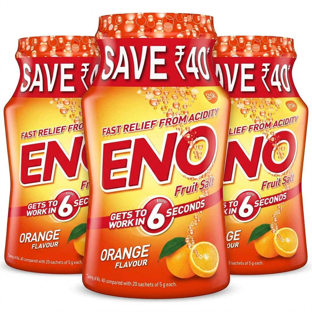 Eno Orange Fruit Salt (Bundle of 3 x 100g) - Sale Item [BBD: 30 October 2026]