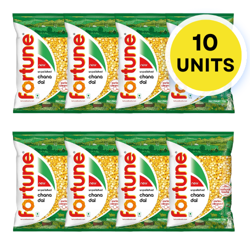 Fortune Chana Dal / Bengal Gram (Bundle of 10 x 500g) - 5kg