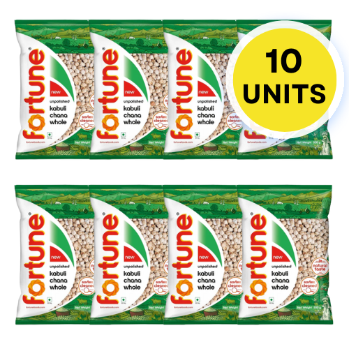 Fortune White Chickpeas / Kabuli Chana (Bundle of 10 x 500g) - 5kg