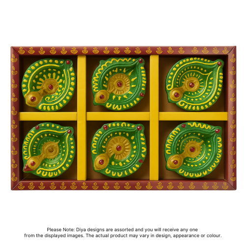 Fancy Diwali / Deepavali Diya Small (Pack of 6 ) - [D105] (1pc)