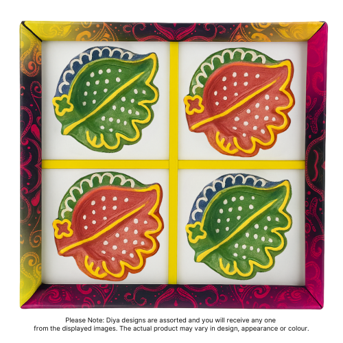 Fancy Diwali / Deepavali Diya Small (Pack of 4 ) - [D01] (1pc)