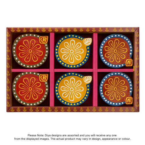 Fancy Diwali / Deepavali Diya Small (Pack of 6 ) - [D105] (1pc)