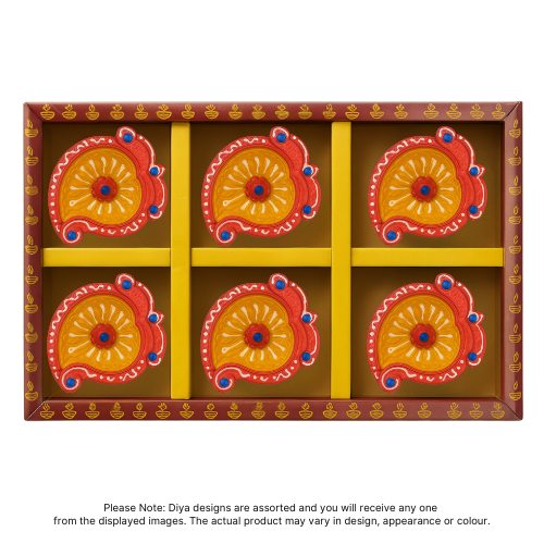Fancy Diwali / Deepavali Diya Small (Pack of 6 ) - [D105] (1pc)