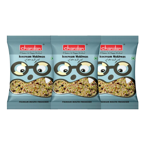 Free Chandan Ice Cream Mukhwas / Mouth Freshener (Bundle of 3 x 100g) - Sale Item [BBD: 28 May 2025]