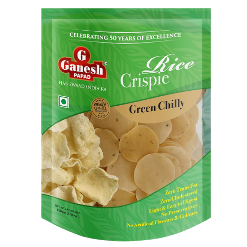 Ganesh Crispy Green Chilli Rice Papad (150g)