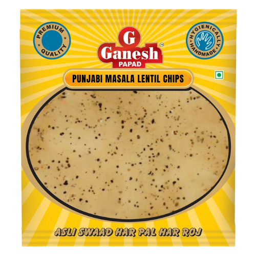 Ganesh Punjabi Masala Papad / Papadum (200g) - Damaged Packaging