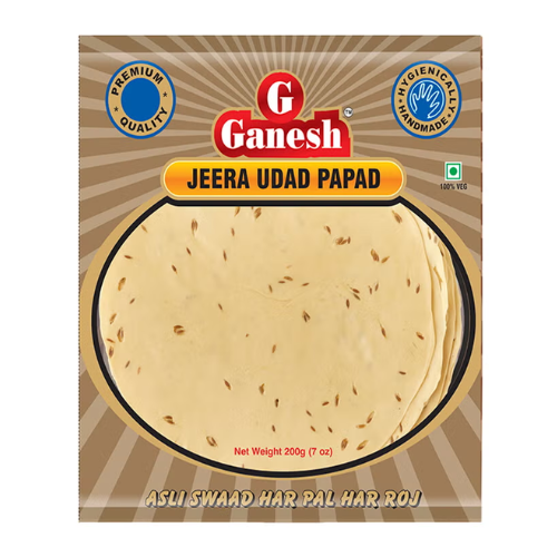 Ganesh Urid Jeera Papad / Papadum (200g)