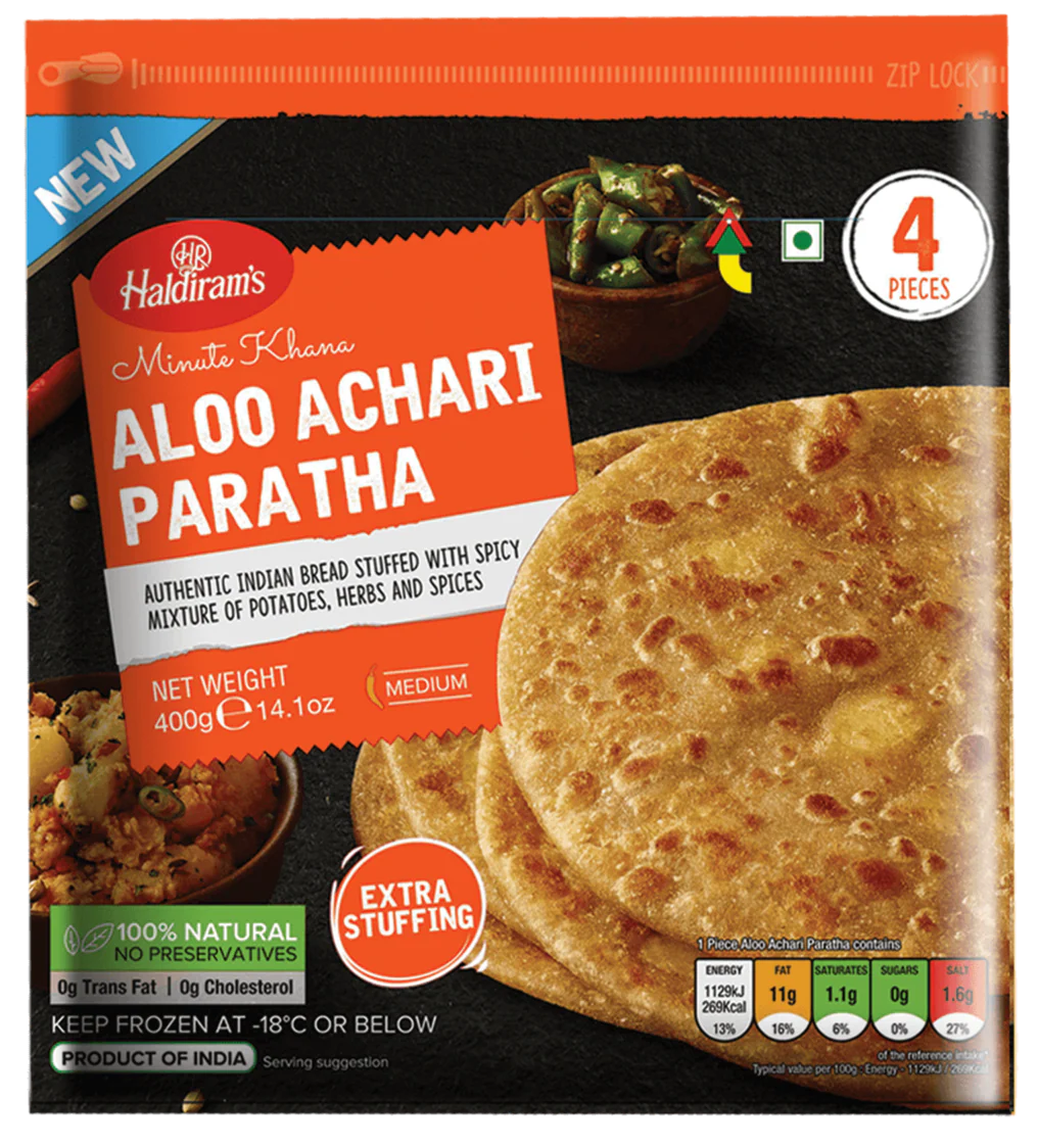 Haldiram's Aloo Achari Paratha (400g) - Frozen Item !!!