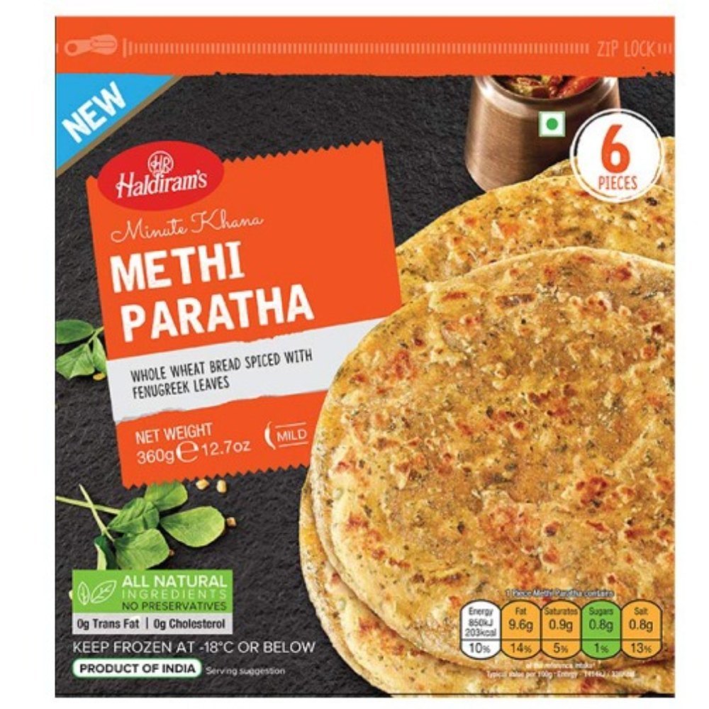 Haldiram's Methi Paratha (300g) - Frozen Item !!!