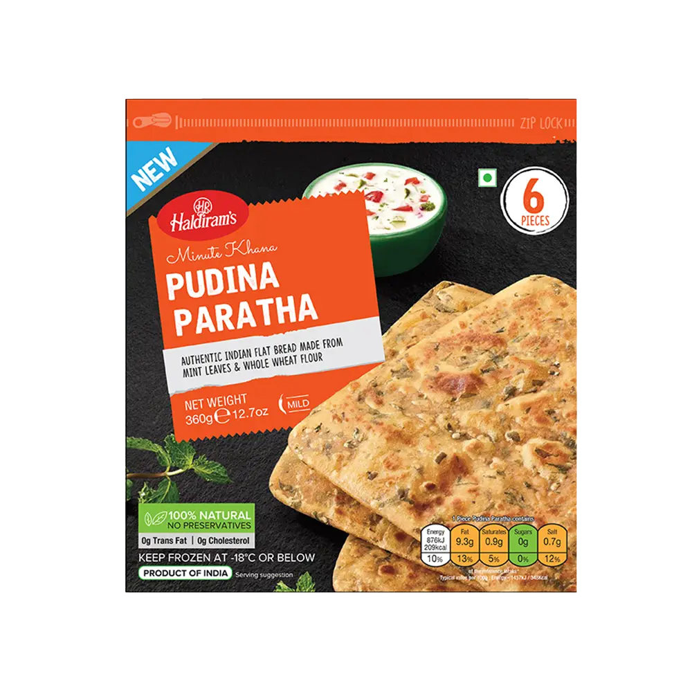 Haldiram's Pudina Paratha (360g) - Frozen Item!!!