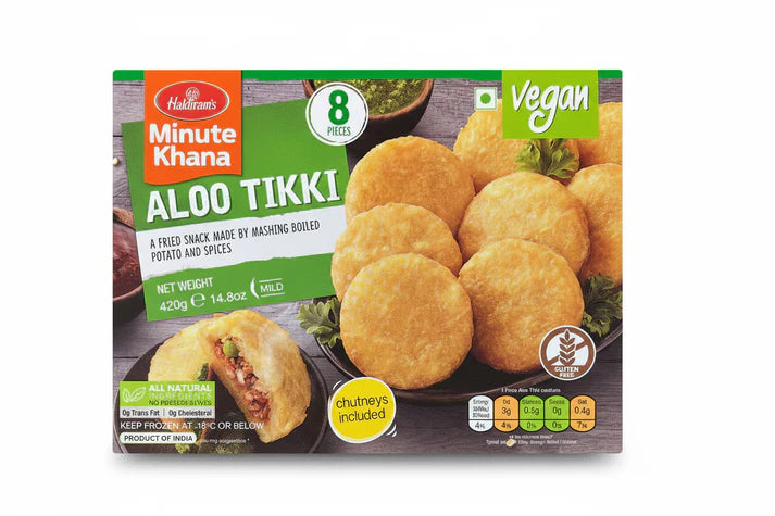 Haldiram's Vegan Aloo Tikki (420g) - Frozen Item !!!