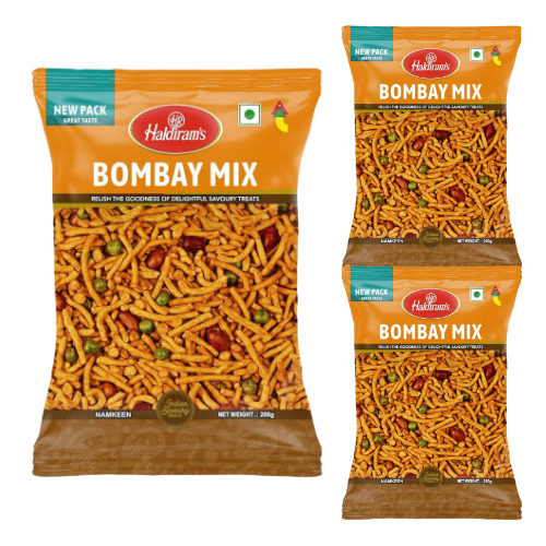 Haldiram's Bombay Mix (Bundle of 3 x 200g)