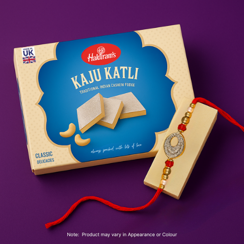 Haldiram's Kaju Katli + Crystal Grace Rakhi Bundle ( 1pc)