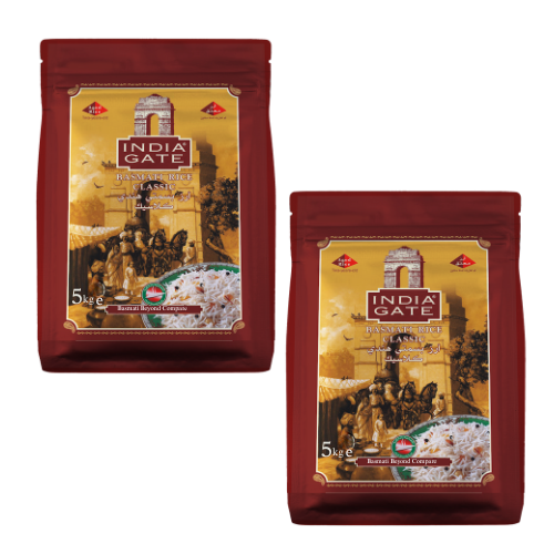 India Gate Classic Basmati Rice (Bundle of 2 x 5kg) - 10kg