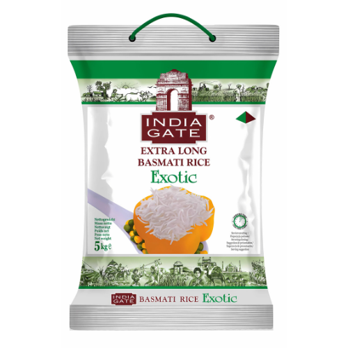 India Gate Exotic Basmati Rice (5kg) - Damaged Packaging